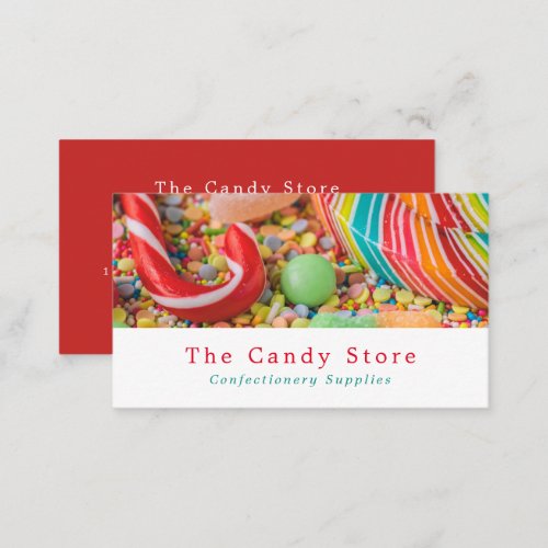 Assorted Candy Confectionery Supplies Business Card