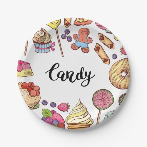 Assorted Candy Paper Plates