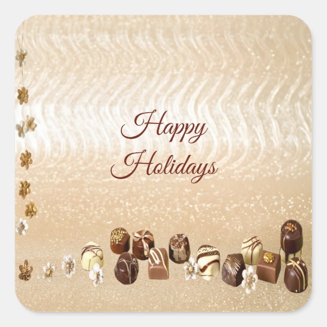 Assorted Chocolates with Flowers Stickers (Front)