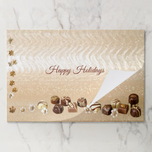 Assorted Chocolates with Flowers Tearaway Placemat