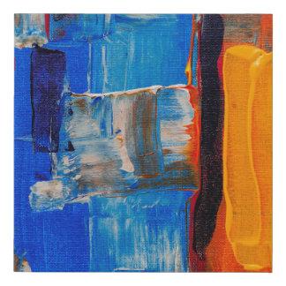 Assorted-color abstract painting faux canvas print