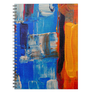 Assorted-color abstract painting notebook