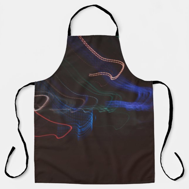 Assorted-color LED lights illustration Apron (Front)