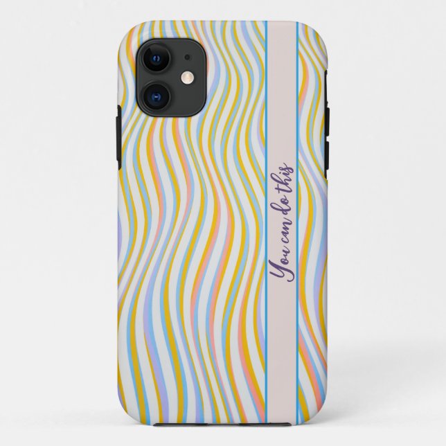 Assorted color striped IPhone Case  (Back)