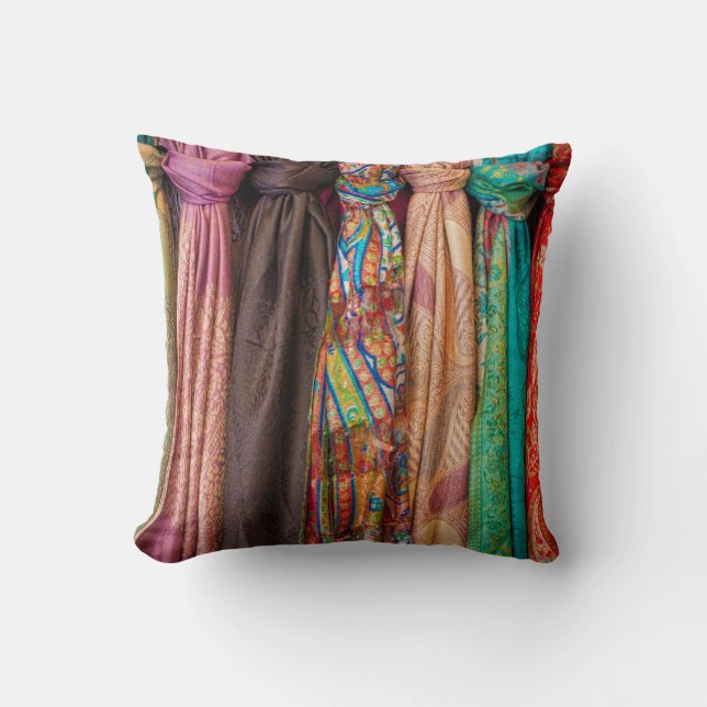 Assorted-color textile lot throw pillow (Front)