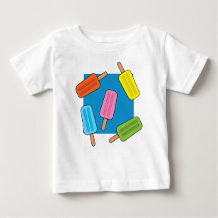 Assorted Colorful Popsicles Pattern Baby T-Shirt