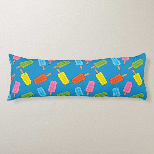 Assorted Colorful Popsicles Pattern Body Pillow (Front)