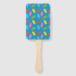Assorted Colorful Popsicles Pattern Hand Fan