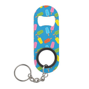 Assorted Colorful Popsicles Pattern Keychain Bottle Opener