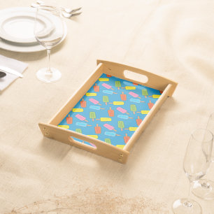 Assorted Colorful Popsicles Pattern Serving Tray