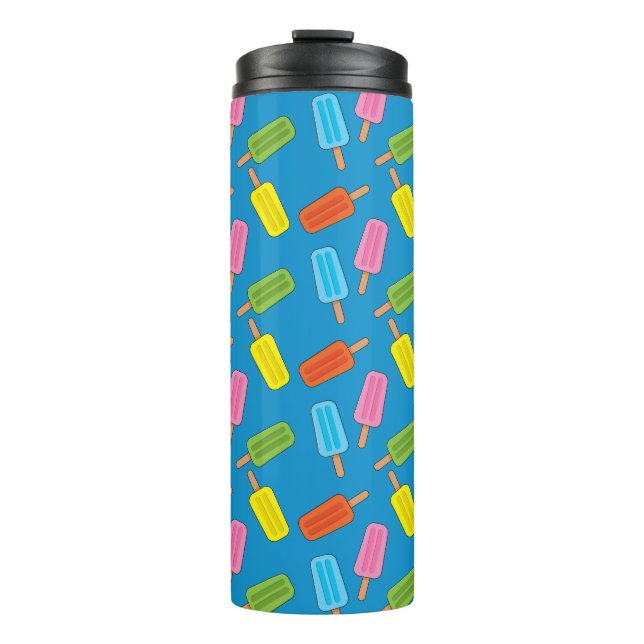 Assorted Colorful Popsicles Pattern Thermal Tumbler (Front)