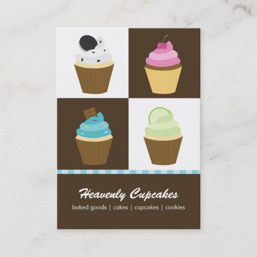 Customizable Assorted Cupcakes Business Cards