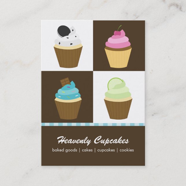 Assorted Cupcakes Business Cards (Front)