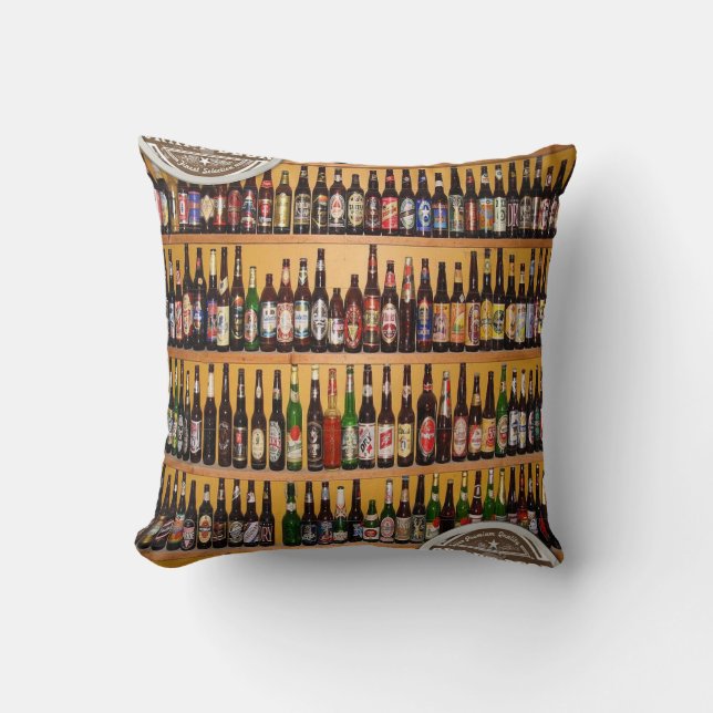  Assorted Cute Beer Throw Pillow (Front)