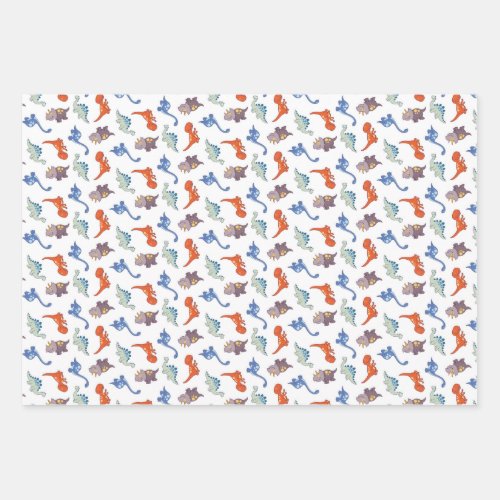 Assorted Cute Kids Dino _ Space _ Cucakes Wrapping Paper Sheets