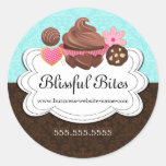 Assorted Desserts Bakery Packaging Classic Round Sticker
