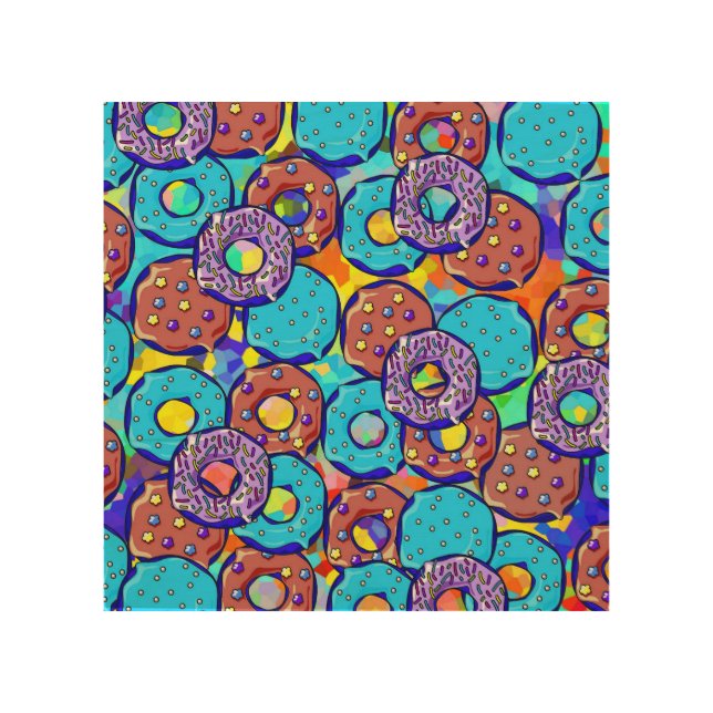 ASSORTED DONUTS 2A   WOOD WALL ART (Front)