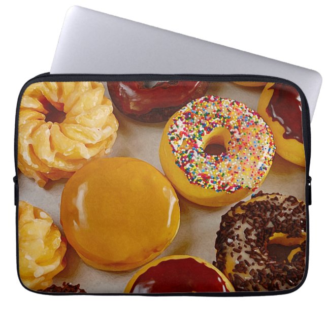 Assorted donuts laptop sleeve (Front)