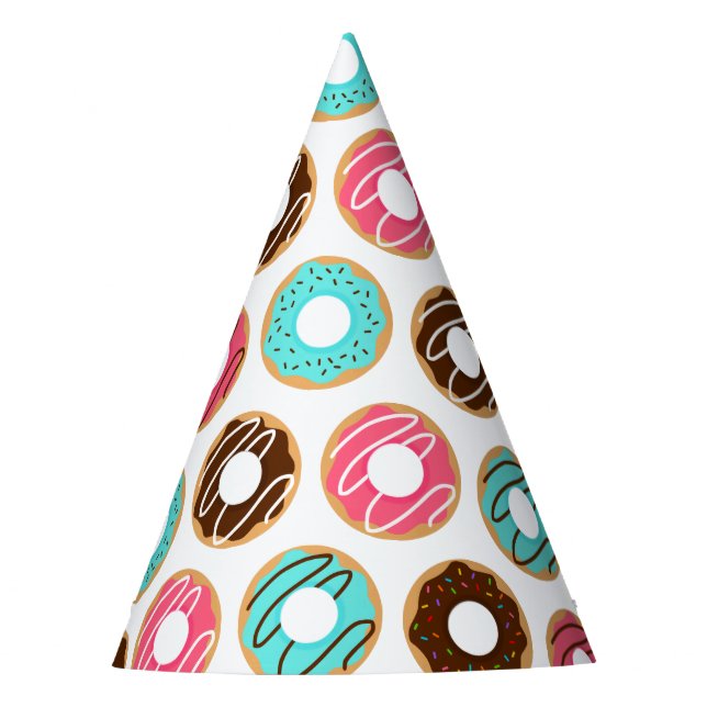 Assorted Donuts Pattern Party Hat (Front)