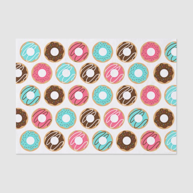 Assorted Donuts Pattern Tissue Paper (Front)
