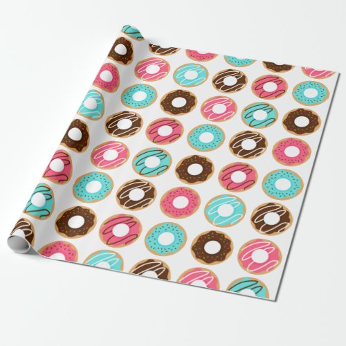 Assorted Donuts Pattern Wrapping Paper