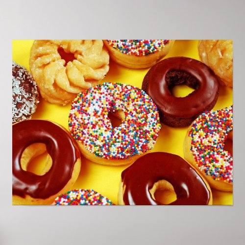 Assorted donuts poster