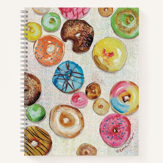 Assorted Donuts Spiral Notebook (Front)