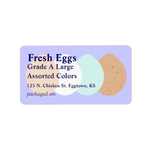 Assorted Egg Label