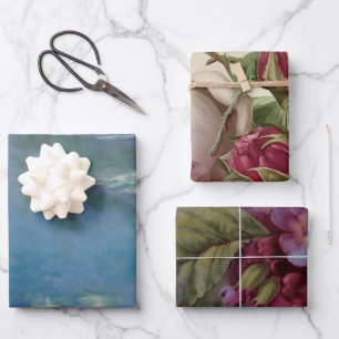 Assorted Floral Photo  Wrapping Paper Sheets