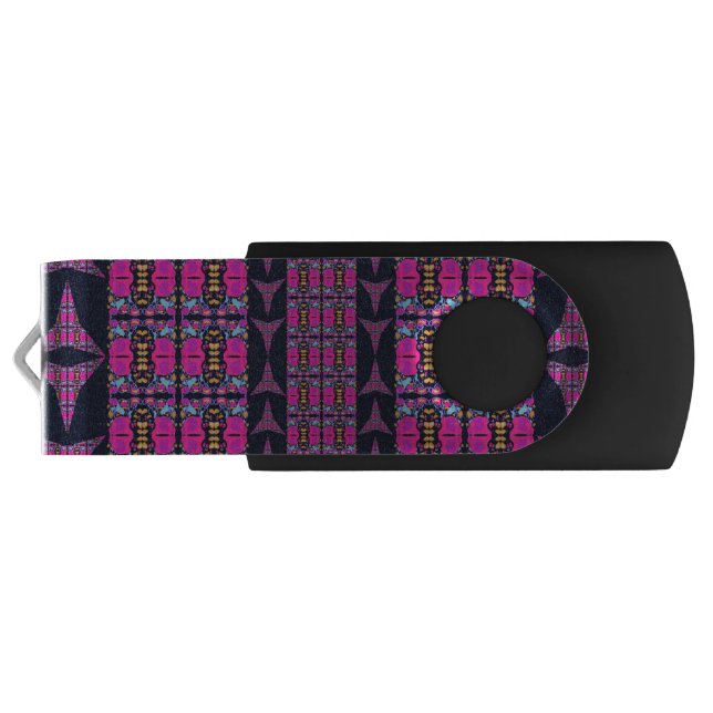 Assorted Floral Pinwheels Flash Drive (Back)