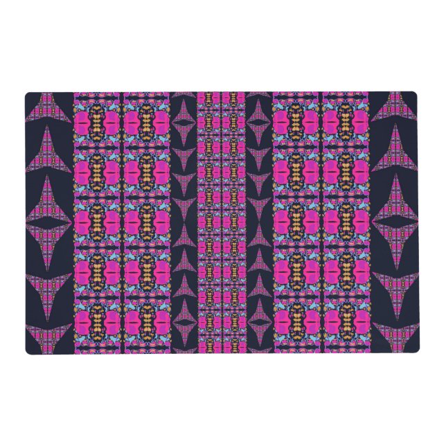 Assorted Floral Pinwheels Placemat (Front)