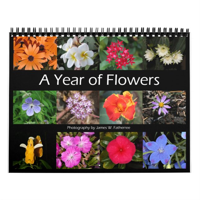 Assorted Flowers Wall Calendar 1 by J.W. Fatherree (Cover)