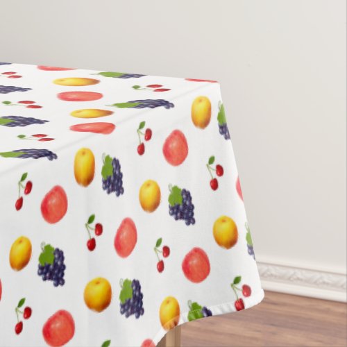 Assorted Fresh Fruits on White Tablecloth