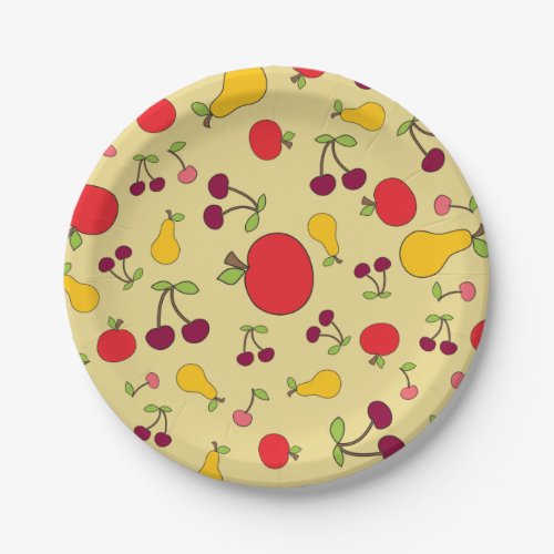 Assorted Fruit Paper Plates