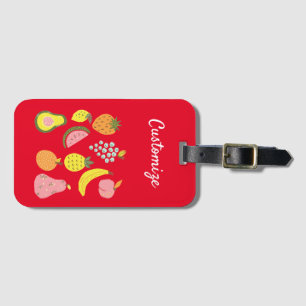 Assorted Fruits Collection Thunder_Cove Air Fres Luggage Tag