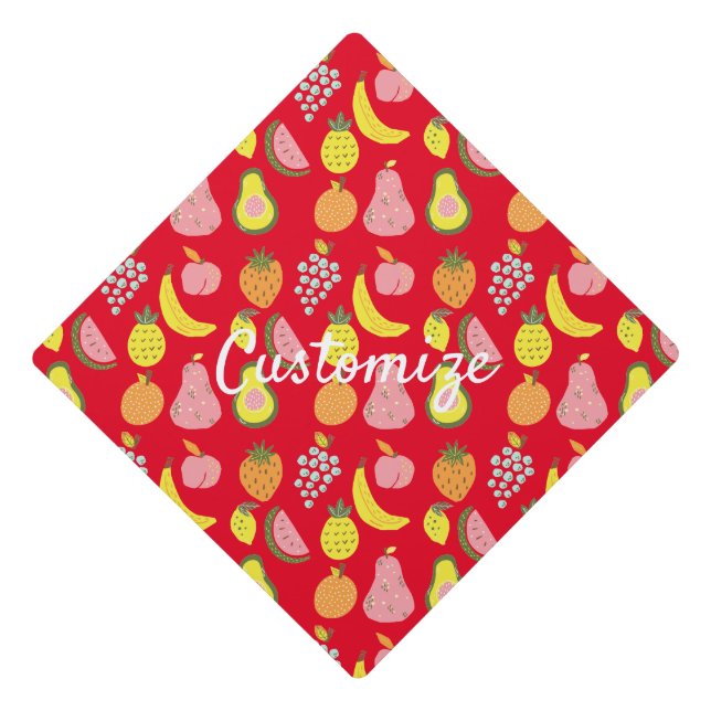 Assorted Fruits Collection Thunder_Cove   Graduation Cap Topper (Front)