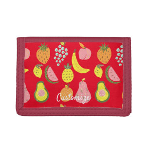 Assorted Fruits Collection Thunder_Cove Trifold Wallet