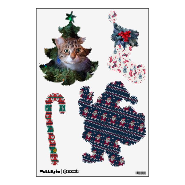 Assorted Funny Christmas Wall Decals (Front)