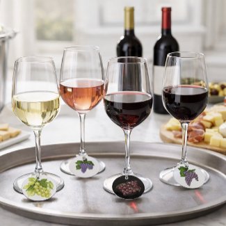 Assorted Grapes Wine Charms