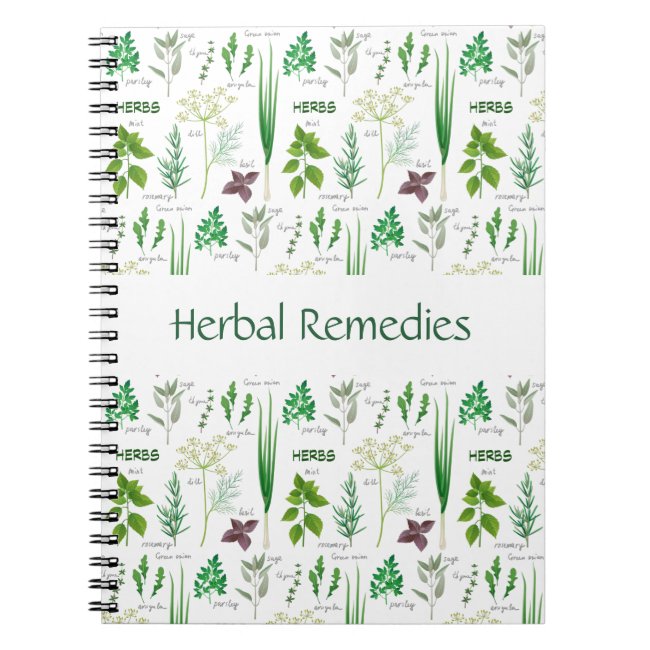 Assorted Herbs Herbal Design Notebook