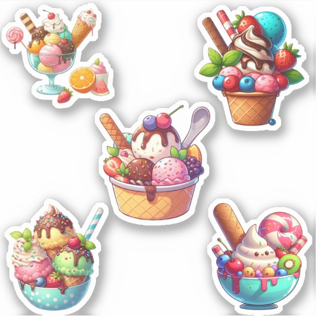 assorted ice cream sticker (Front)