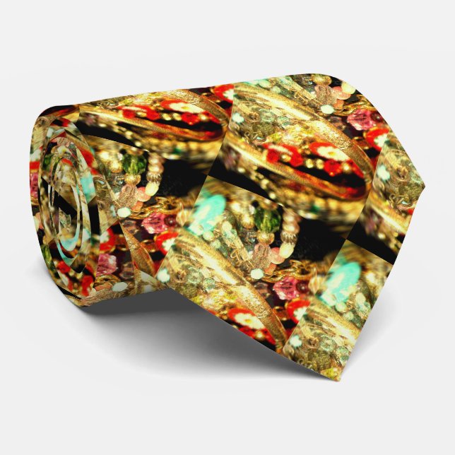 Assorted Jewelry Print Necktie (Rolled)