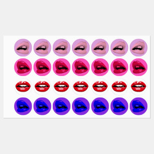 Assorted Lips Iron-On Patch Labels