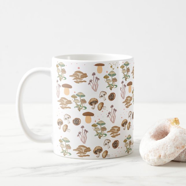 Assorted Mushrooms Coffee Mug (With Donut)