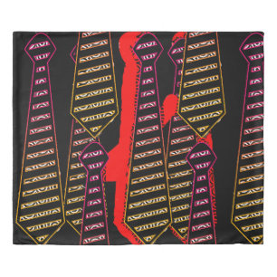 Assorted Novelty Ties King Duvet Cover