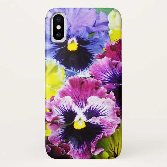 Assorted Pansies Case-Mate iPhone Case (Back)