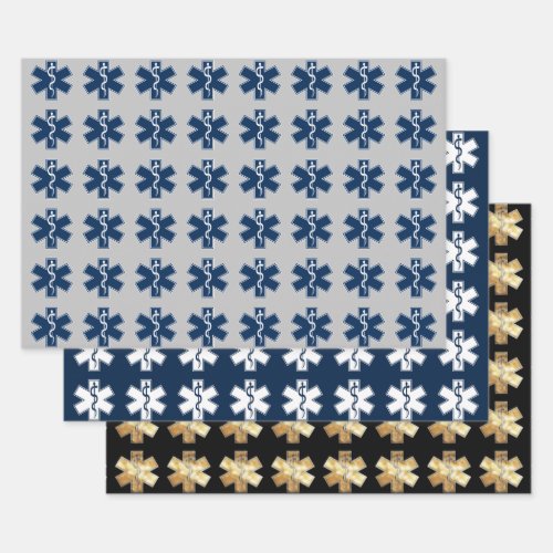 Assorted Paramedic EMT EMS Wrapping Paper Sheets