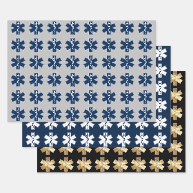 Assorted Paramedic EMT EMS Wrapping Paper Sheets (Set)