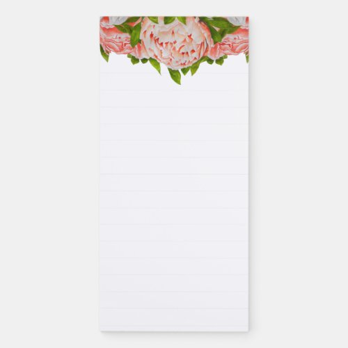Assorted Peonies on a Magnetic Notepad