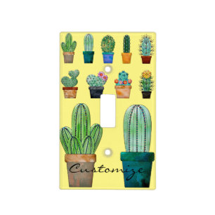 Assorted Potted Cactus Plants Thunder_Cove Light Switch Cover